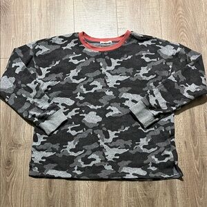 Threads 4 Thought Gray Camouflage Long Sleeve Lightweight Crewneck Sweatshirt XL